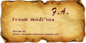 Frindt Antónia névjegykártya